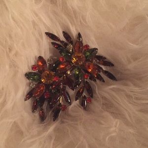 Vintage 1955 ~ Large Floral Brooch